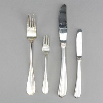 A Danish set of 36 piece cutlery, sterling mark of Anton Michelsen Copenhagen first half of the 20th century.