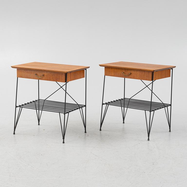 A pair of bedside tables, mid 20th Century.