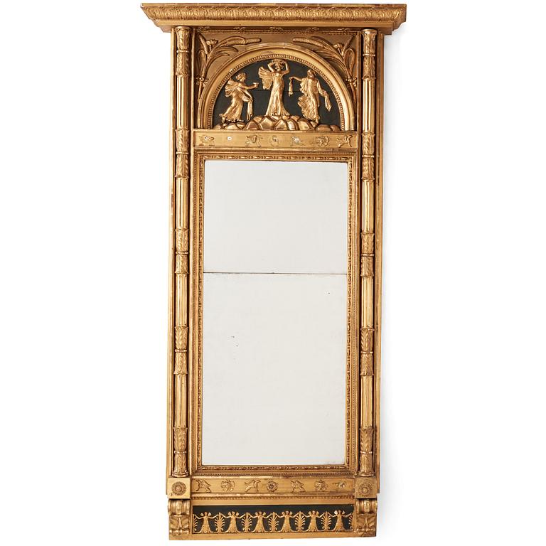 A Swedish Empire mirror.