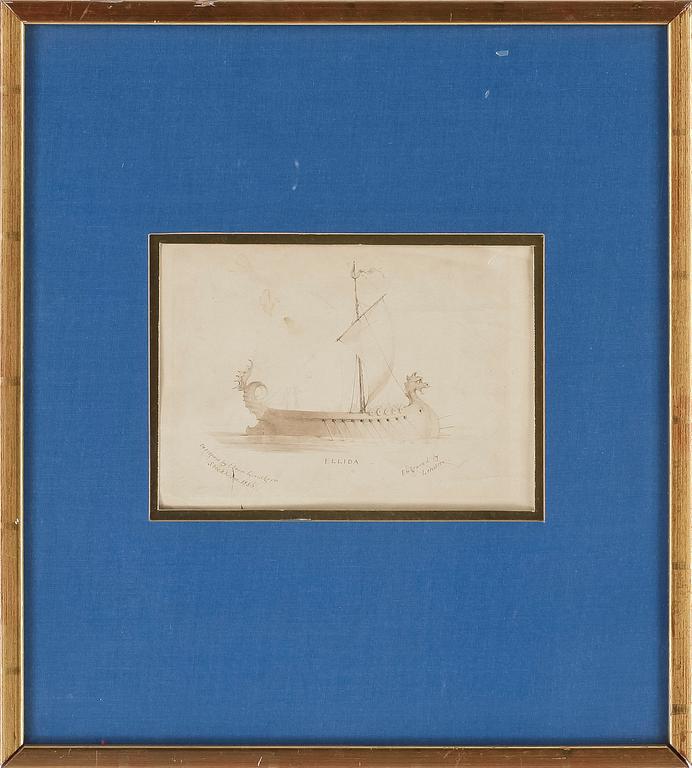 EGRON LUNDGREN, tuschlavering, signerad o daterad 1836.