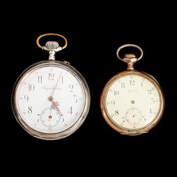 FICKUR, 2 st, silver, tidigt 1900-tal.