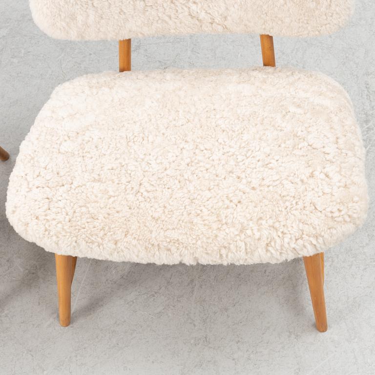 Alf Svensson, fåtöljer, ett par, "TeVe", Bra Bohag, Studio Ljungs Industrier AB, Malmö, 1950-tal.