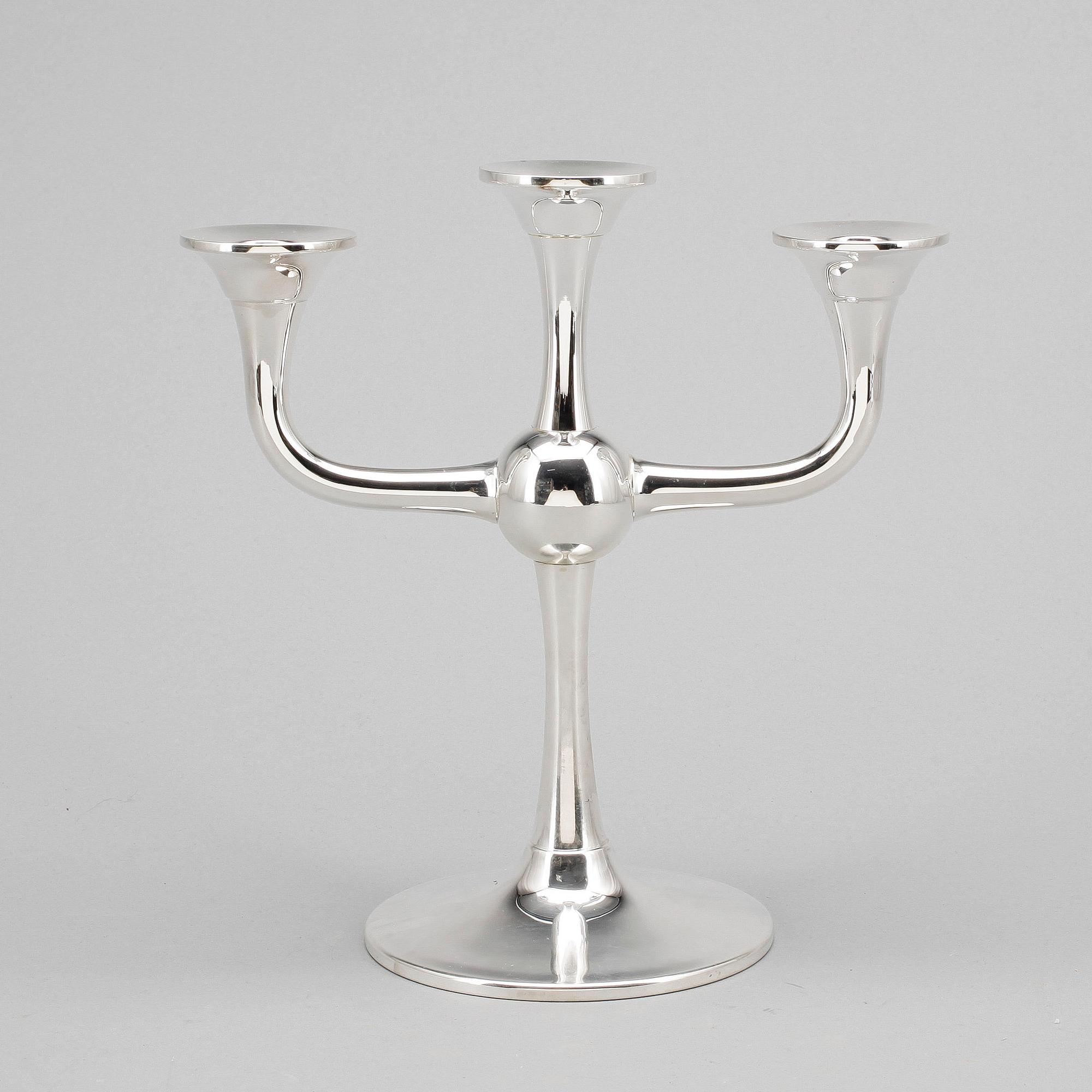 KANDELABER, silver, Karl J Ottesen, Norge, 1900-tal.