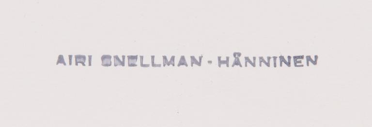 Airi Snellman-Hänninen, an original draft for a rug, mixed media, stamp signature.