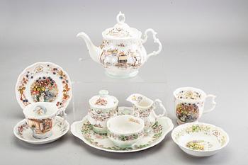 ROYAL DOULTON, porslin, 18 delar,  te- och kaffeservis,  Brambly Hedge, England, 1980-tal.