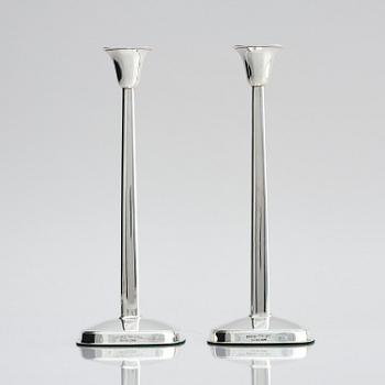 Sven-Arne Gillgren, a paif of silver candelsticks, design Sven-Arne Gillgren, company Guldsmedsaktiebolaget, Stockholm 1965.