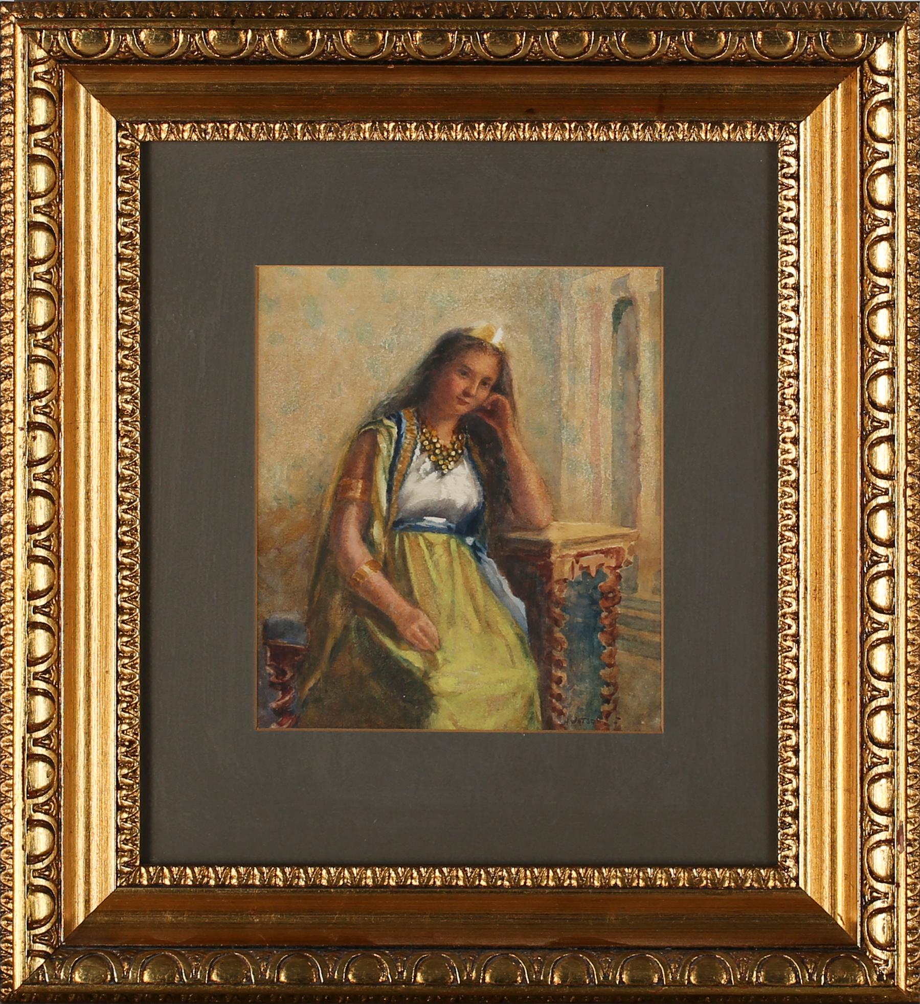 OKÄND KONSTNÄR, akvarell, signerad H Watson, omkring sekelskiftet 1900.