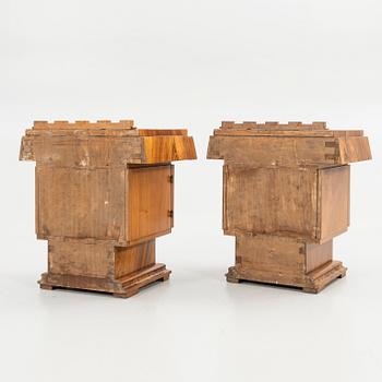Nightstands, a pair, Art Deco, first half of the 20th century.