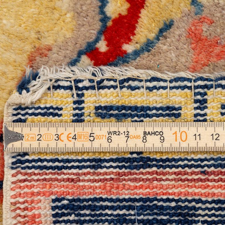 A Ningxia banner rug, Northern China, late Qing dynasty, c. 230x222 cm.