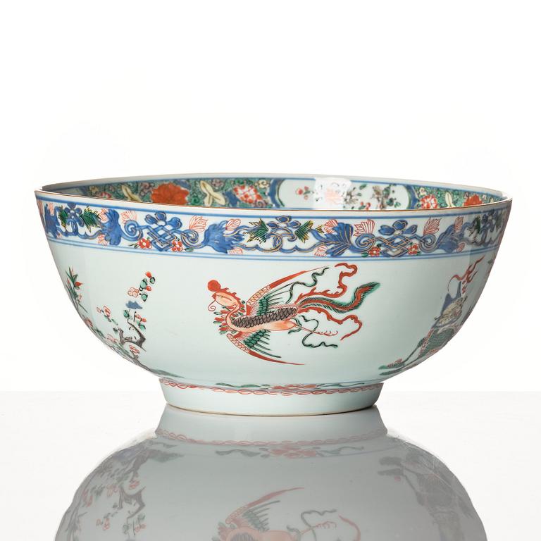 Bålskål, porslin. Qingdynastin, Kangxi (1662-1722.
