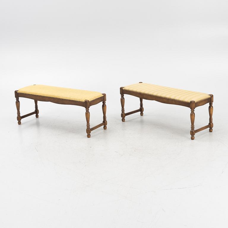 Benches, a pair, first half of the 20th century.