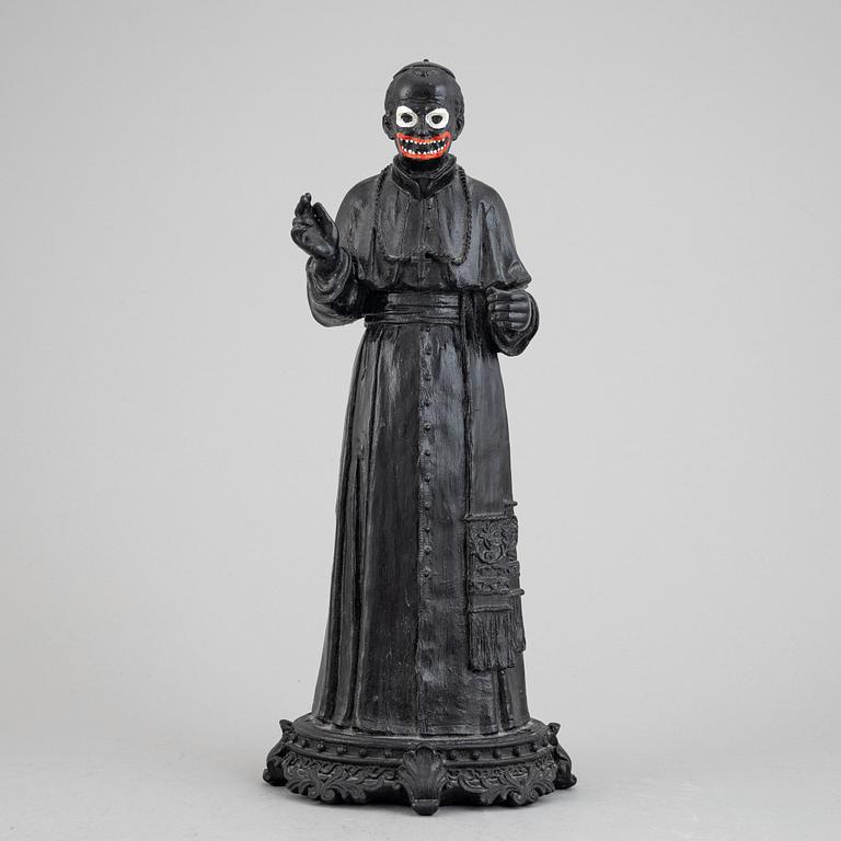 Makode Linde, sculpture painted plastic signed.