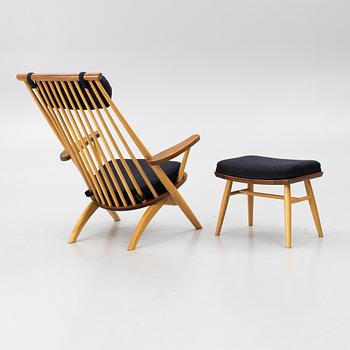 Tateishi Shoiji, armchair, footstool and stool, 21st century.