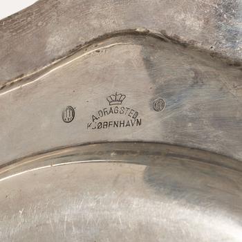 A. Dragsted, Twi Rococo style silver dishes, Copenhagen 1927.
