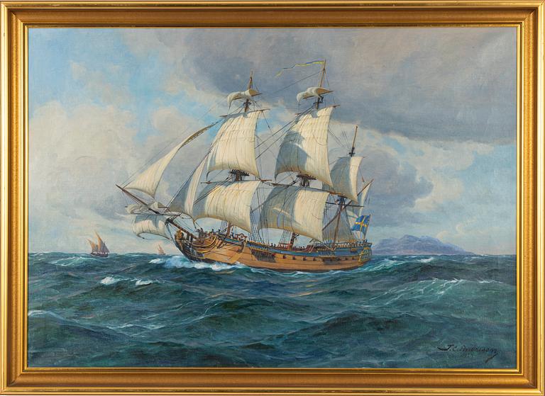 Jens Christian Andresen, oil on canvas, signed. dated 1937.