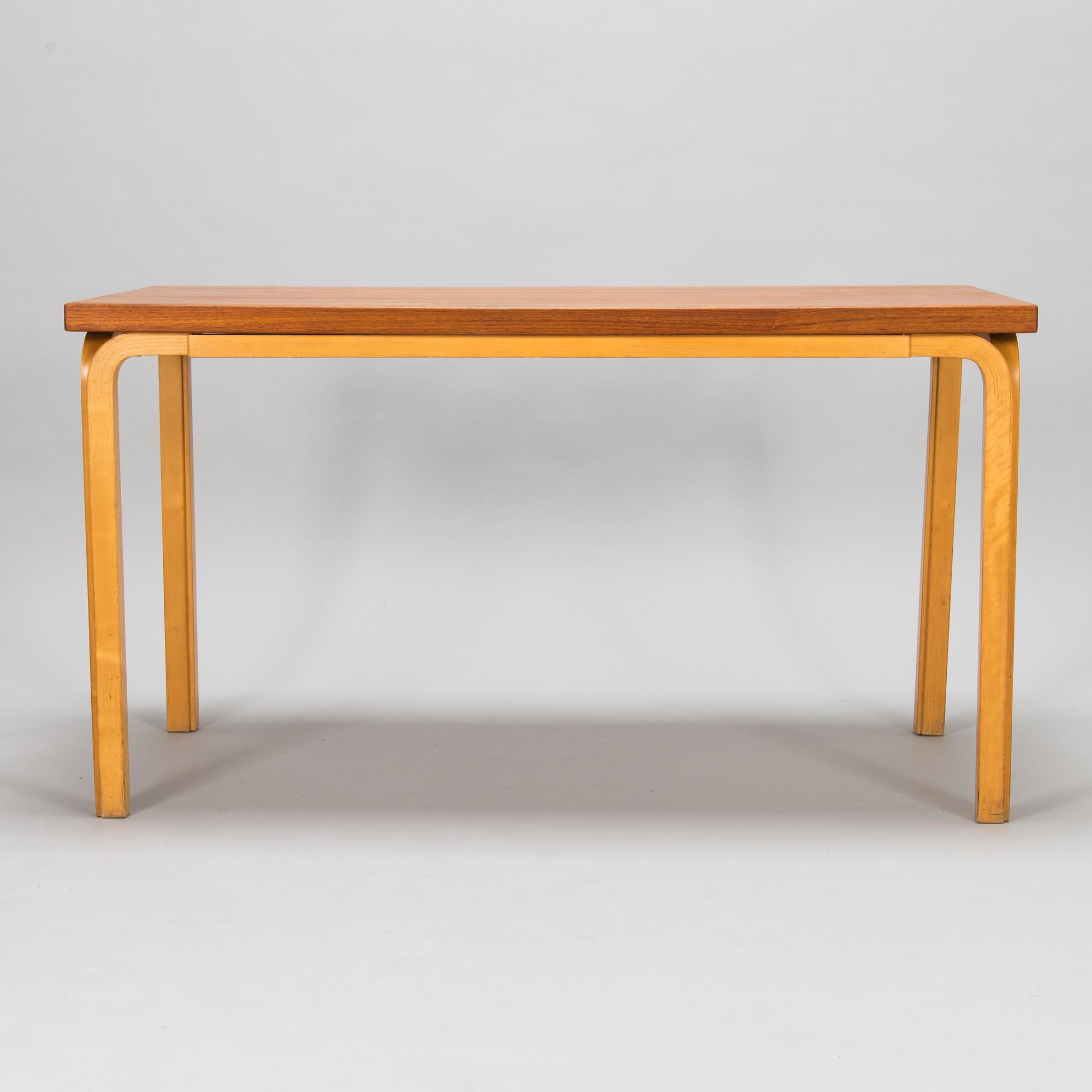 Alvar Aalto, pöytä, malli Y89, för O.Y. Huonekalu- ja Rakennustyötehdas A.B 1900-luvun puoliväli.