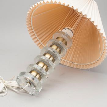 A SWEDISH GLASS LAMP, second half of 20th century.
