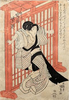 UTAGAWA KUNISADA (TOYOKUNI III), träsnitt, sign i trycket.