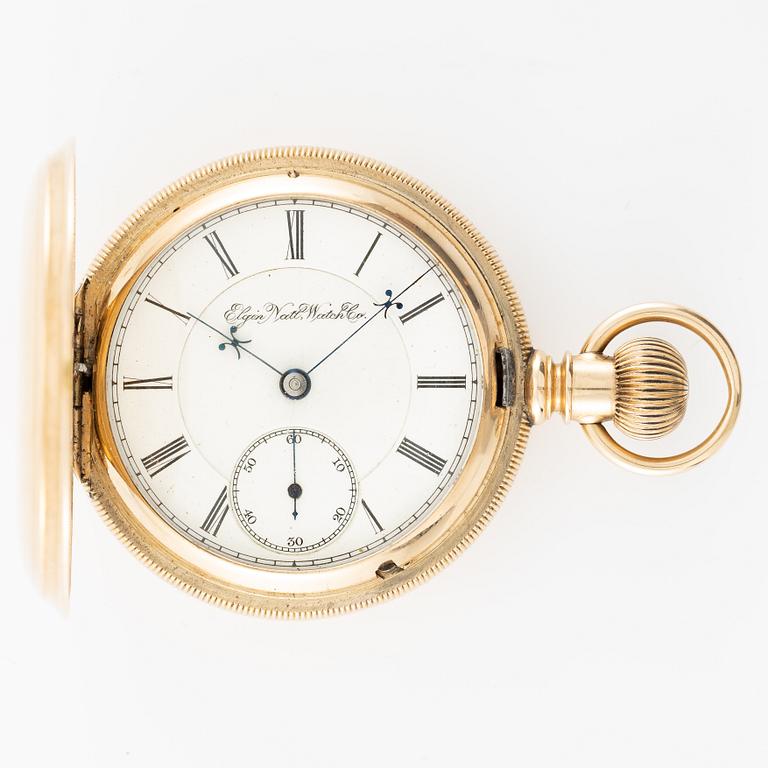 Elgin National Watch Company, fickur, "B.W. Raymond
", savonett, 14K guld, 55 mm.