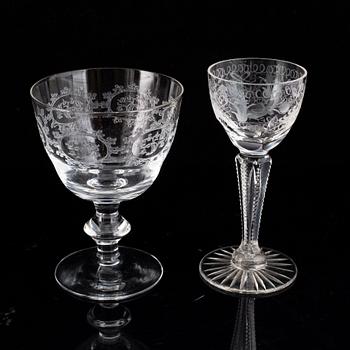 A glass service, 20th century (61 pieces).