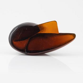 Ann Wolff, a moulded glass sculpture 'Head bird', 1996.