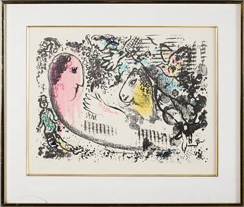 Marc Chagall · MARC CHAGALL, efter, färglitografi, osignerad.