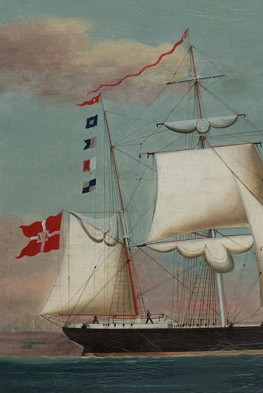 OLJEMÅLNING, duk lagd på pannå. Okänd mästare, 1800-tal.