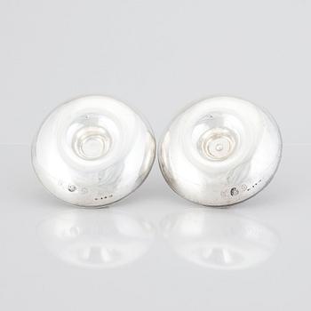Adolf Zethelius, nattljusstakar, ett par, silver, Stockholm 1816.