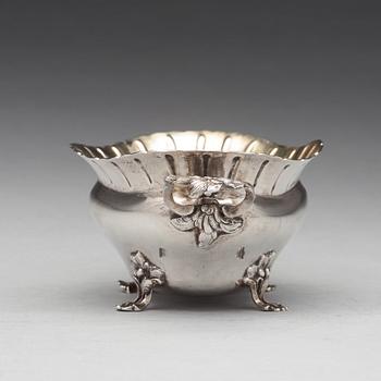 A Swedish 18th century parcel-gilt silver bowl, marked Johan Fagerberg, Karlskrona 1781.