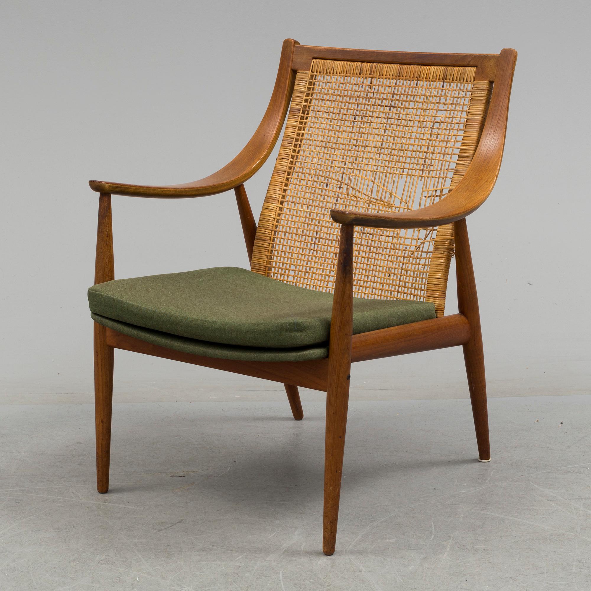 A Orla Mølgaard-Nielsen and Peter Hvidt sofa and armchair model FD 146 from France & Son, Denmark, 1950s.