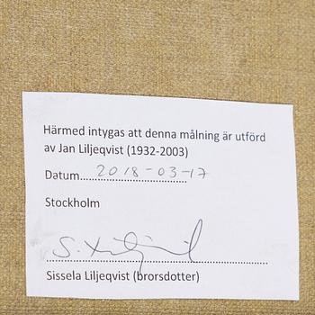 JAN LILJEQVIST, oil on canvas, not signed.