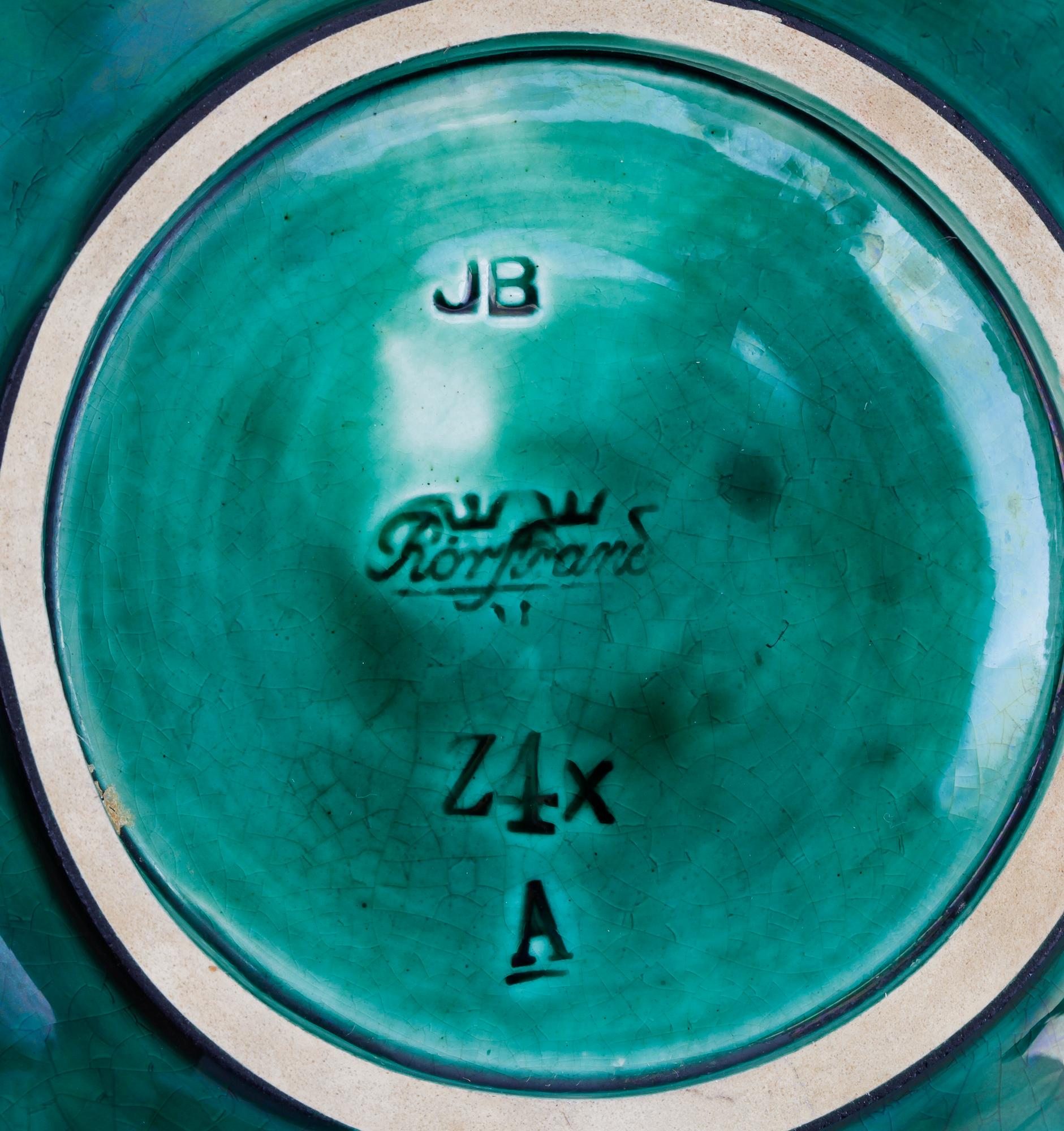 PRYDNADSFAT, 8 st, majolika, Rörstrand, sent 1800-tal.