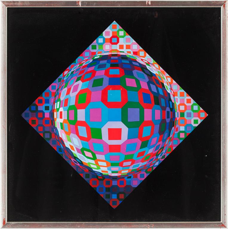 VICTOR VASARELY, serigrafi, ej signerad.