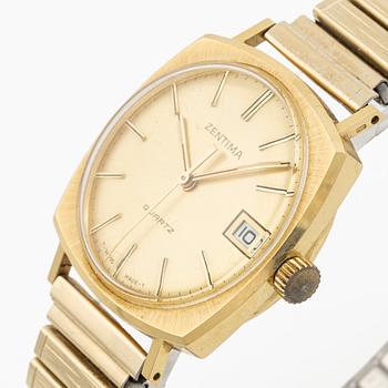Zentima, wristwatch, 18K gold, 32.5 mm.