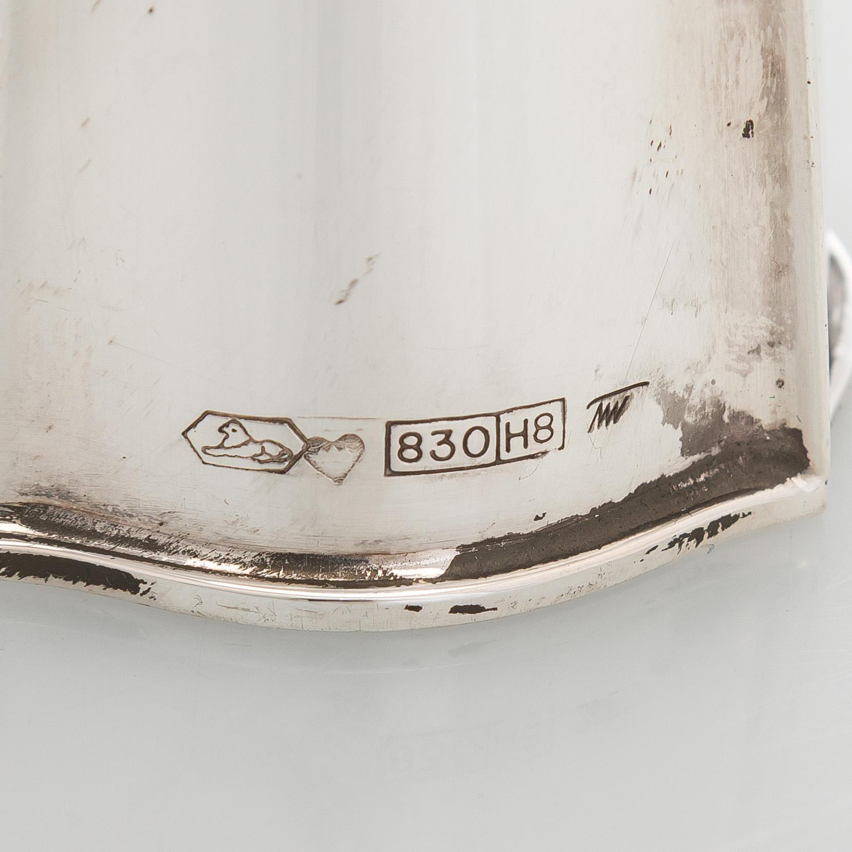Tapio Wirkkala, a silver vase model TW 2, Kultakeskus, Hämeenlinna 1985.