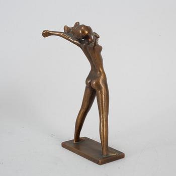 STIG BLOMBERG, skulptur, brons, Fritidsflickan", Ystad-Brons.