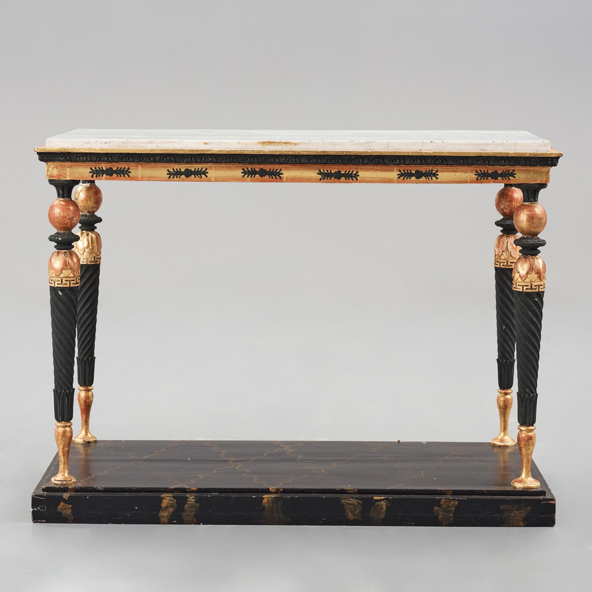 KONSOLBORD, Stockholmsarbete 1800-talets början, Sengustavianskt.
