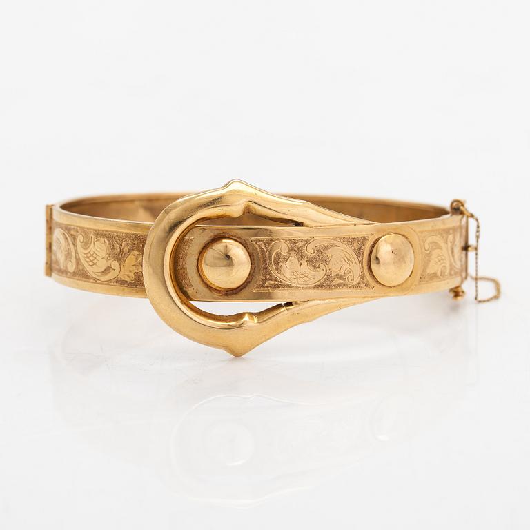 An 18K gold bracelet. Victor Janson Guldvaru AB, Lindesberg 1947.