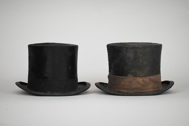 CYLINDERHATTAR, 2 st, 1900-talets början. London.
