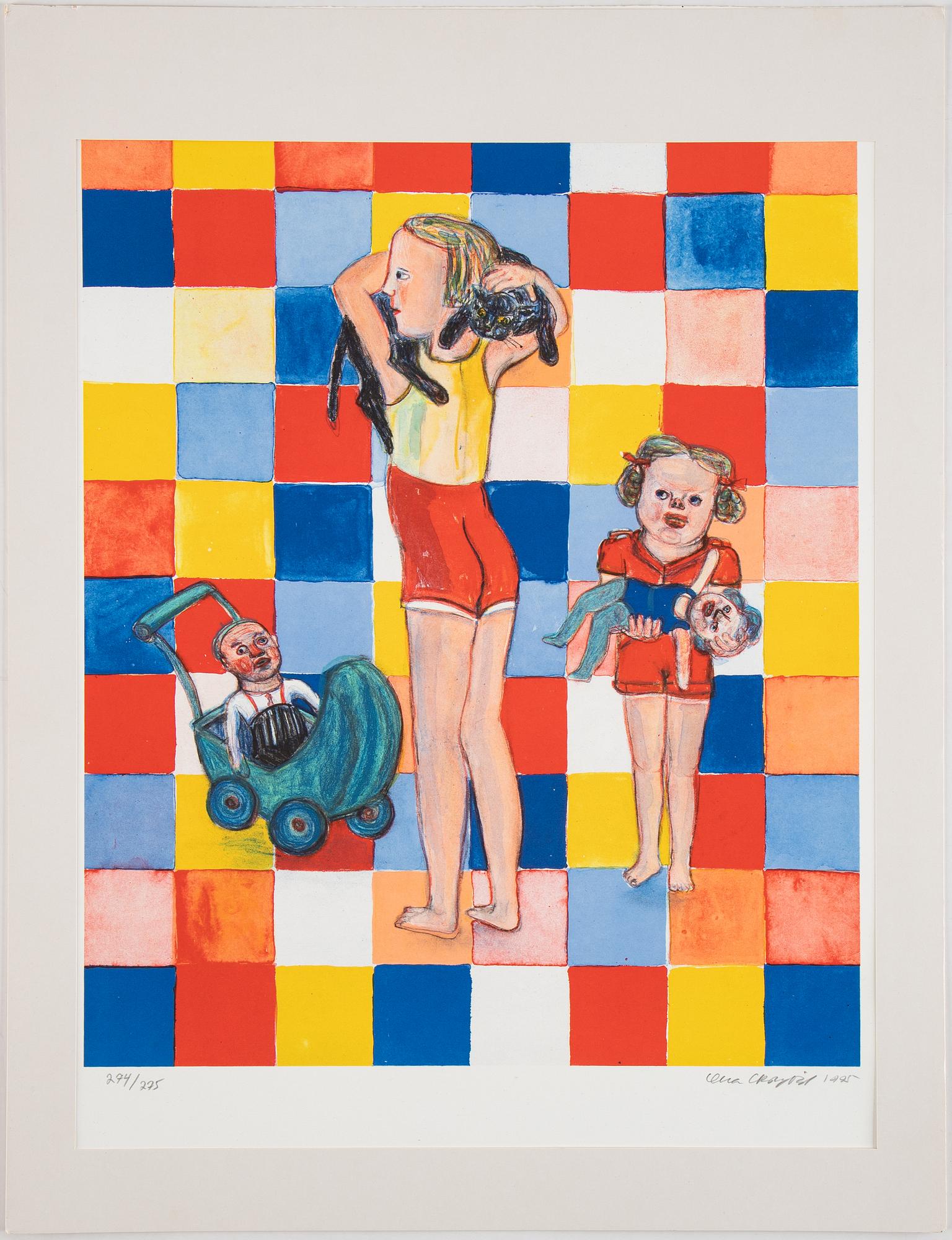 Lena Cronqvist, litograph in colours, signed and dated 1995, numbered 274/275.