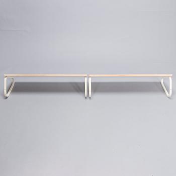ALVAR AALTO, Two late 20th century shelves for Artek.