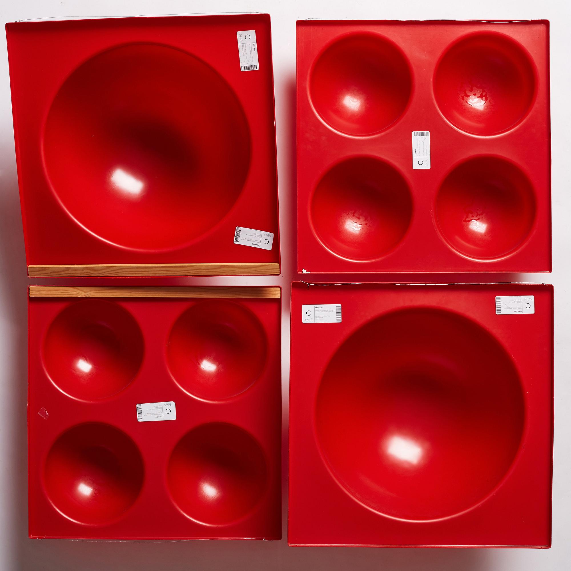 Verner Panton, "Bubble panels" 4 st, Lüber, Schweiz 1970-tal.