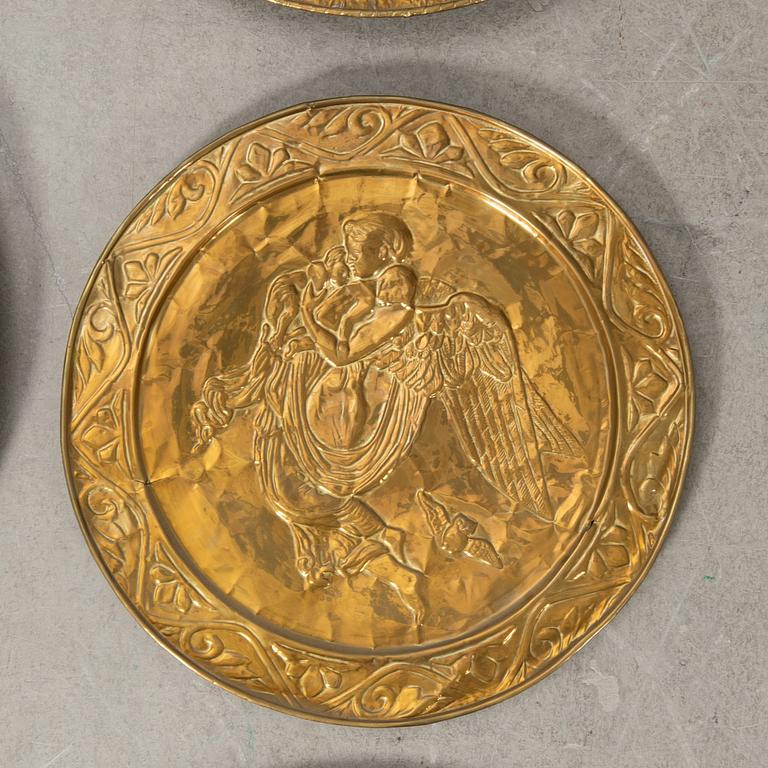 Wall plates 6 pcs Baroque style circa 1900.