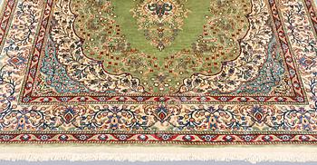 A semi-antique silk Kaysari rug, Turkey, 152 x 103 cm.