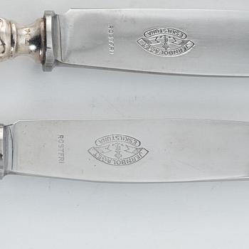 Skandia Silver-& Nysilver Ab, bestickservis, 49 delar, silver, modell Haga, Stockholm bl a 1937.
