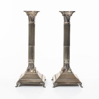 Candelabra, a pair, sterling silver, second half of the 20th century.