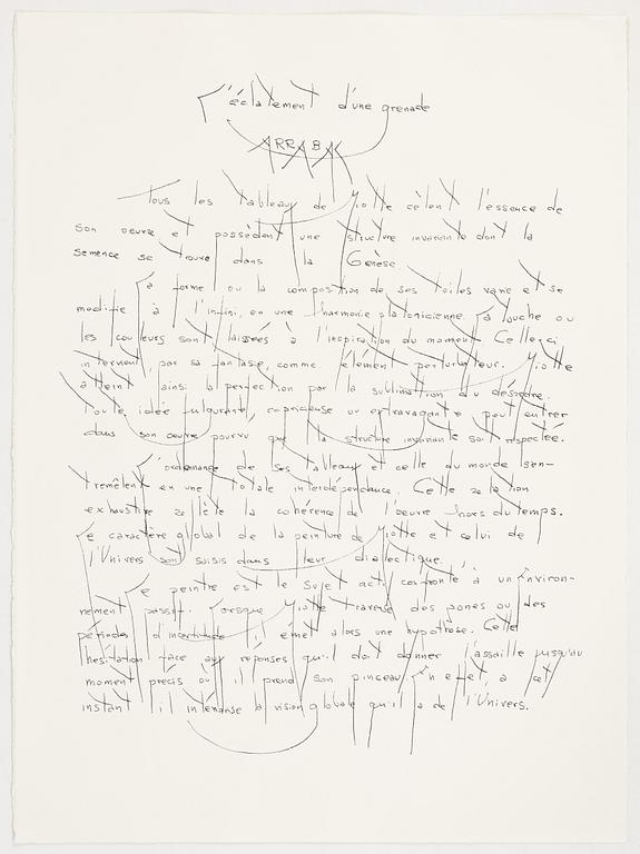 Jean Miotte, mapp med 4 färgetsningar, signerade 73/99. Omslaget är blandteknik och collage.