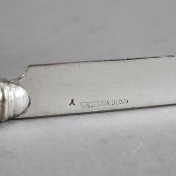 KNIVAR, silver, 12+5 st, "Empire", CG Hallberg, Stockholm, 1910.