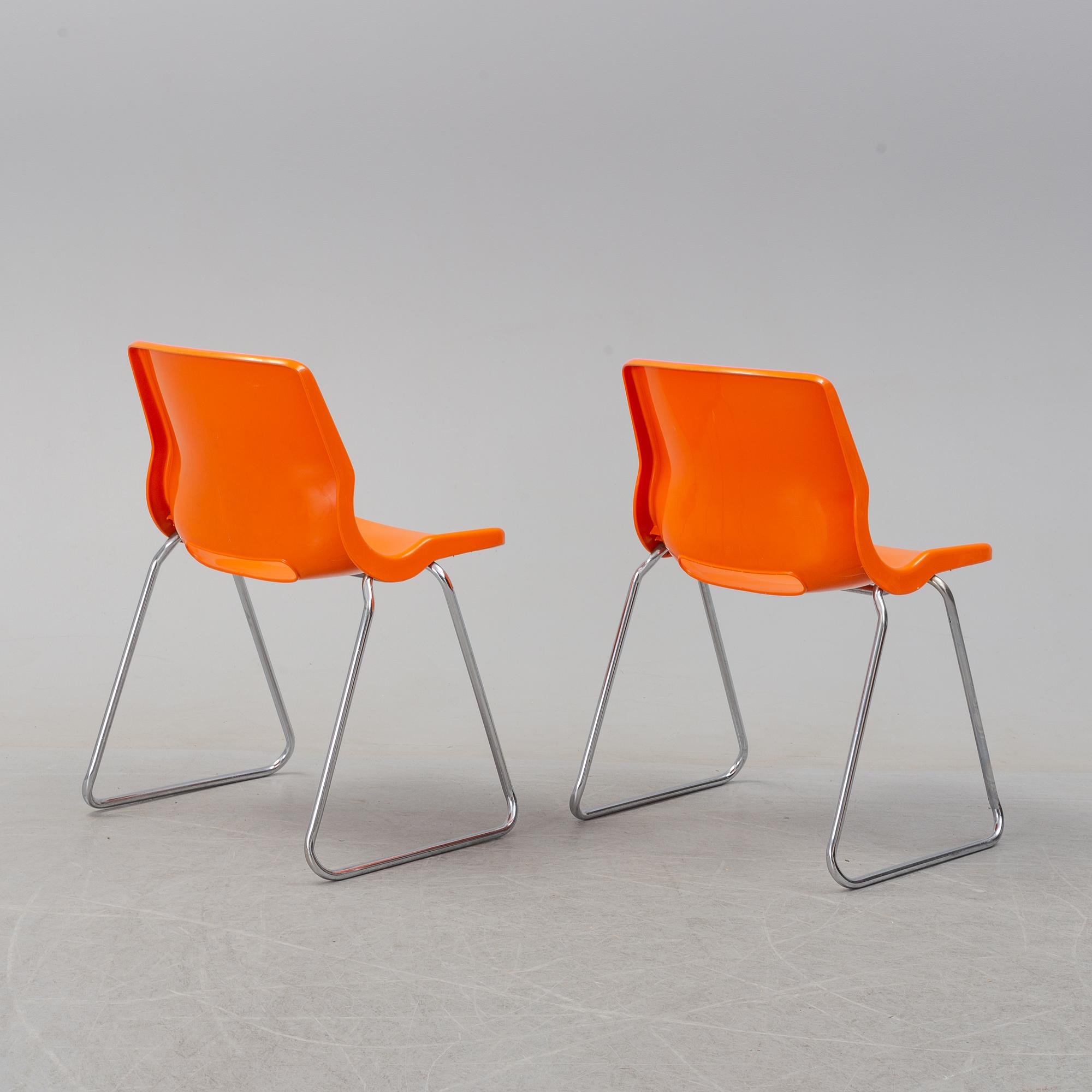 SVANTE SCHÖBLOM, stolar, 6 st, "Clipper", Overman, 1970-tal.