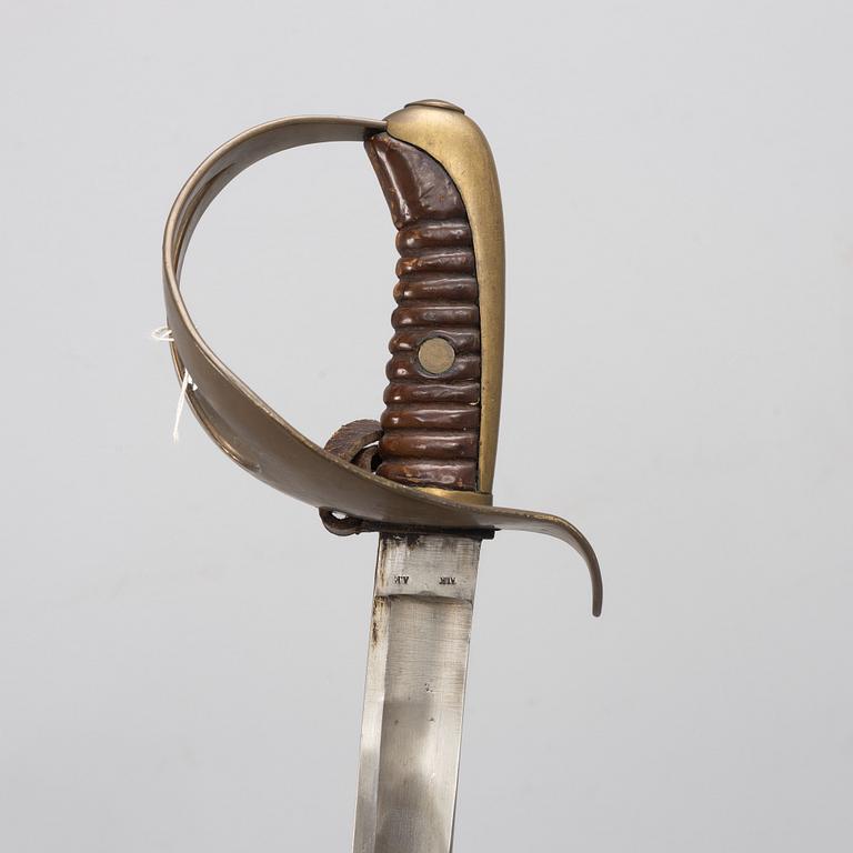 Sabre, Swedish m/1864 for cavalry, with scabbard.